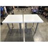 Image 1 : 2 WHITE 27.5" x 27.5" TABLES