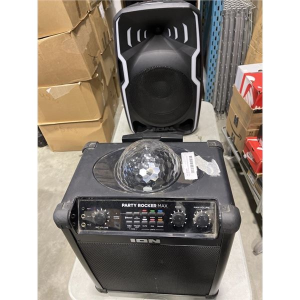 TWO ION TOTAL PORTABLE SPEAKERS STORE RETURNS DON'T TURN ON