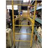 Image 1 : YELLOW ROLLING SCAFFOLD SECTION, 29 X 74 INCH, HAS DECKING FRAME NO WOOD