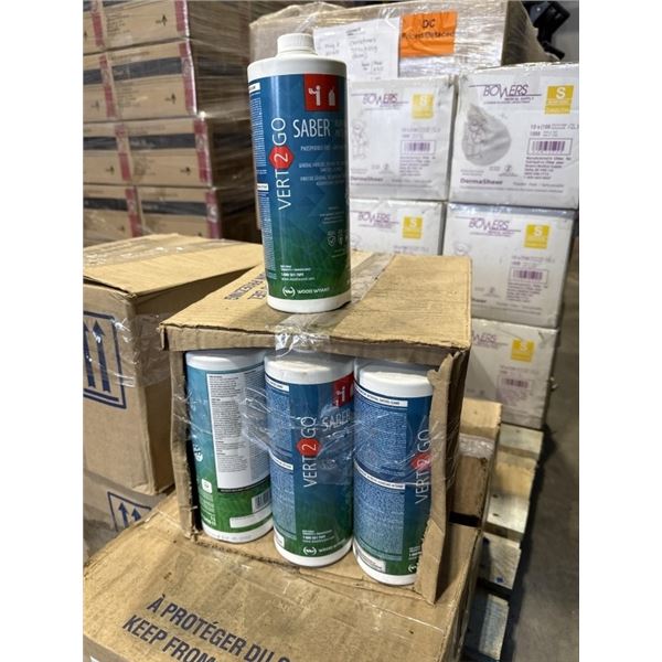 CASE OF VERT2GO SABER READY TO USE SANITIZER CLEANER, 12 X 1L JUGS PER CASE