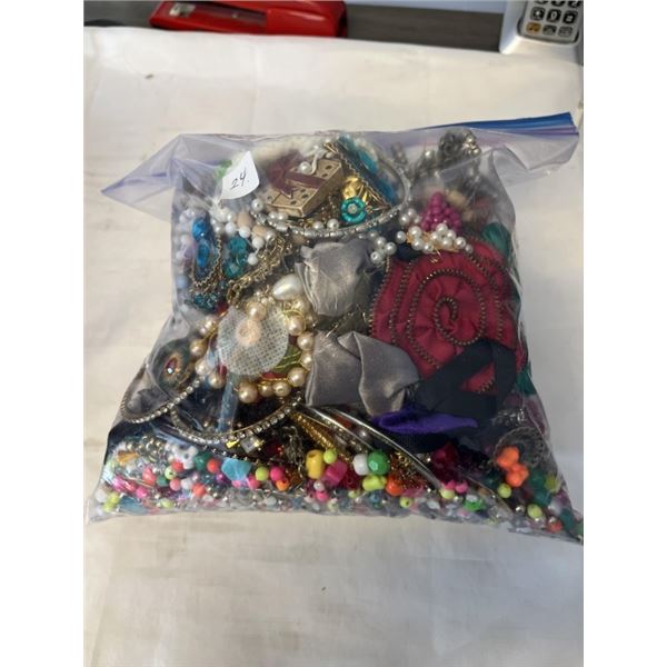 LARGE BAG OF MISC JEWELRY ETC