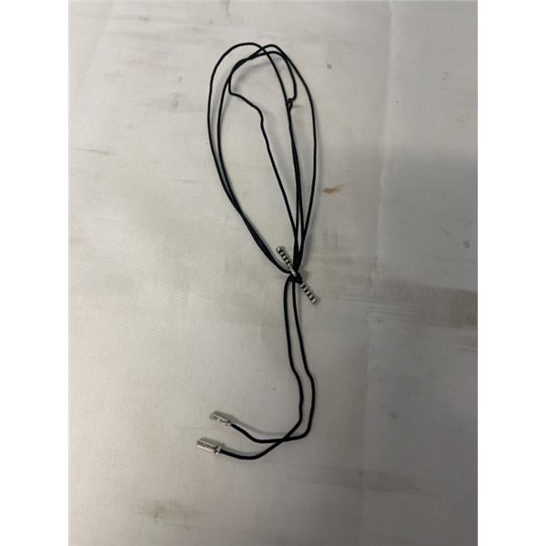 PANDORA 925 STERLING SILVER DOUBLE STRAND BLACK CORD TASSELS BRACELET, MARKED PANDORA ALE 925