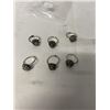 Image 1 : 6 VINTAGE SEMI PRECIOUS STONE RINGS