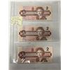 Image 1 : 3 CANADIAN 1986 $2 BILLS BIRD SERIES, LAST ISSUES