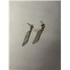 Image 1 : PAIR OF TWO TONE 925 STERLING SILVER ITALY EARRINGS