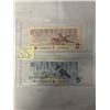 Image 1 : 1986 CANADIAN MINT BIRD SERIES $5 PLUS $2 BILL, LAST ISSUE OF THE $2 BILL