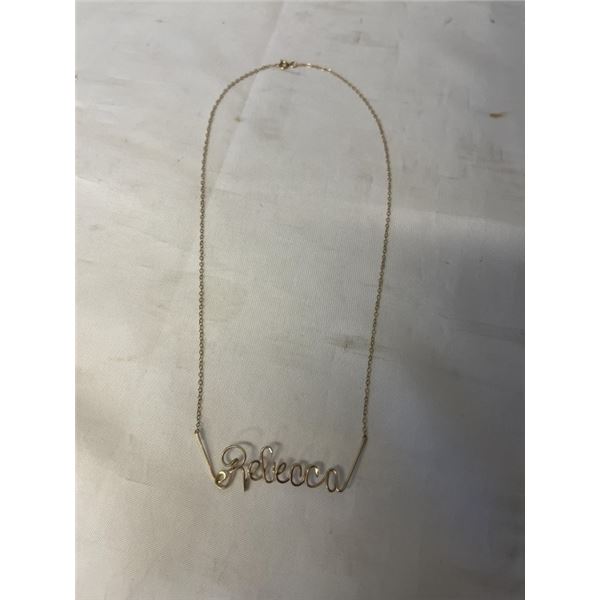 HAND CRAFTED GOLD REBECCA NECKLACE MAKED 1/20 12K GF