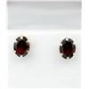 Image 1 : 10KT YELLOW GOLD NATURAL GARNET (3.8CT) EARRINGS, RETAIL $500.00. GARNET IS THE BIRTHSTONE FOR JANUA