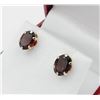 Image 2 : 10KT YELLOW GOLD NATURAL GARNET (3.8CT) EARRINGS, RETAIL $500.00. GARNET IS THE BIRTHSTONE FOR JANUA