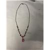 Image 1 : VINTAGE PINK CRYSTAL LAVALIER CHOKER NECKLACE