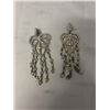 Image 1 : PAIR OF VINTAGE AURORA BOREALIS RHINESTONES CHANDELIER EARRINGS
