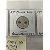 Image 4 : 4 POPPY 25 CENT COINS 2004, 2008, 2010, 2015