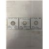 Image 1 : 3 CANADIAN SILVER DIMES 1936, 1950, 1968 .800 SILVER