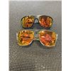 Image 1 : 2 PAIRS OF OAKLEY SUNGLASSES, ORANGE LENSES HEAVILY SCRATCHED