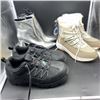 Image 1 : THREE PAIRS OF NEW SIZE 8 MADDEN NYC HIGH HEEL BOOTS, WINTER BOOTS AND PREOWNED WORKLOAD STEEL TOED 
