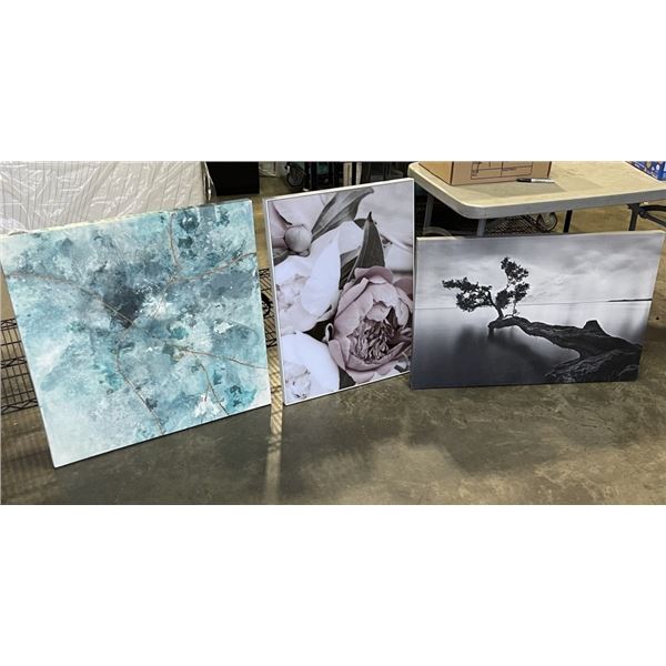 3 DECORATIVE CANVAS PICTURES