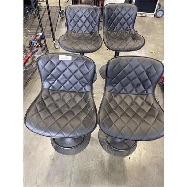 SET OF 4 KIDOL AND SHELLDER BAR STOOLS