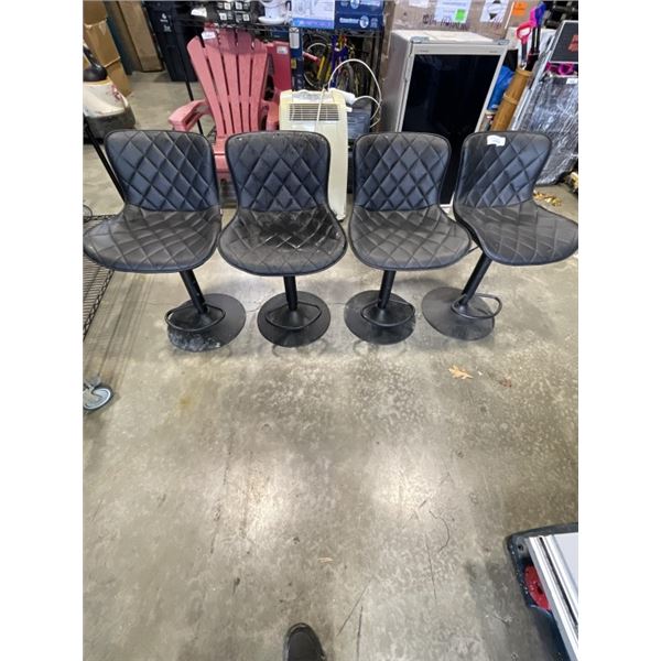 SET OF 4 KIDOL AND SHELLDER BAR STOOLS