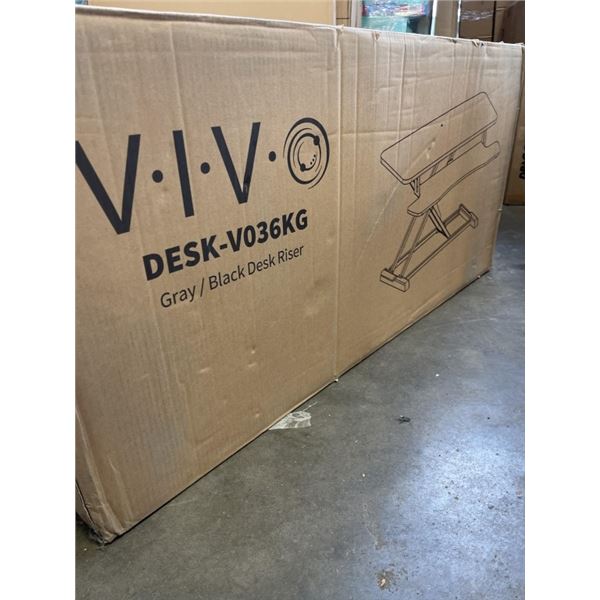 VIVO GREY / BLACK DESK RISER