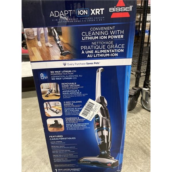 BISSELL ADAPT ION XRT 2 IN 1 CORDLESS STICK VACUUM - TESTED WORKING, RETAIL $209