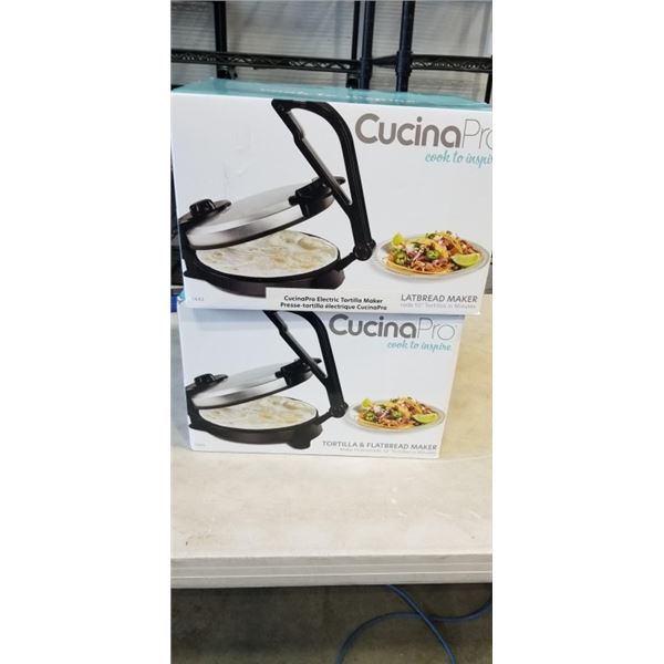 2 CUCINA PRO TORTILLA AND FLATBREAD MAKERS