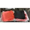 Image 3 : 10 NEW BLACK  / RED MULTI PURPOSE SILICONE OVEN TO TABLE MATT, DISHWASHER, OVEN, AIR FRYER AND MICRO