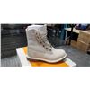 Image 2 : NEW TIMBERLAND AUTHENTIC WP FLEECE FOLD DOWN NATURAL NUBUCK BOOTS, SIZE WOMENS 5.5