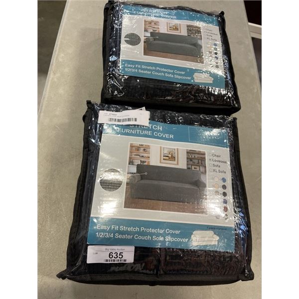 2 BLACK LOVE SEAT COVERS