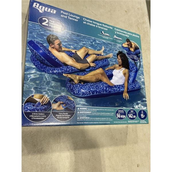 AQUA POOL LOUNGER AND TANMNER 2 PACK