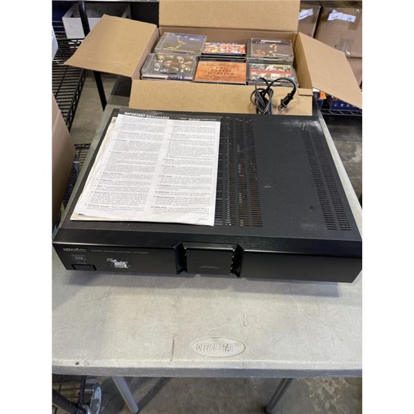 KENWOOD KM-X1000 AMPLIFIER AND ASSORTED CD'S