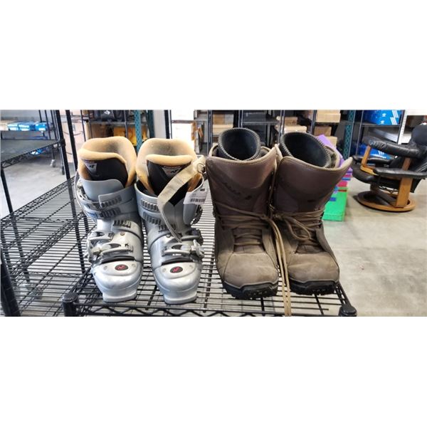 VANS SNOWBOARD BOOTS AND NORDICA SKI BOOTS