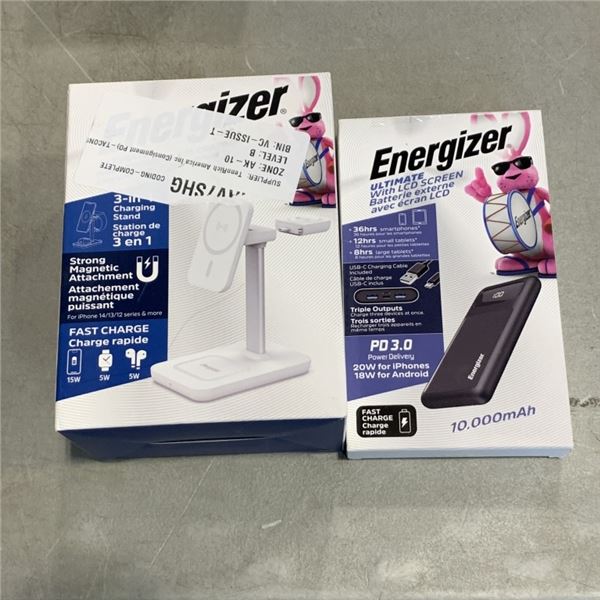 ENERGIZER ULTIMATE MAGNETIC WIRELESS CHARGER 3 IN 1 STAND AND ENERGIZER ULTIMATE WIRELESS POWER BANK