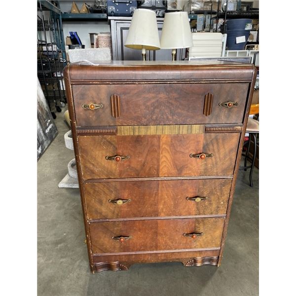 4 DRAWER ANTIQUE WATERFALL DRESSER
