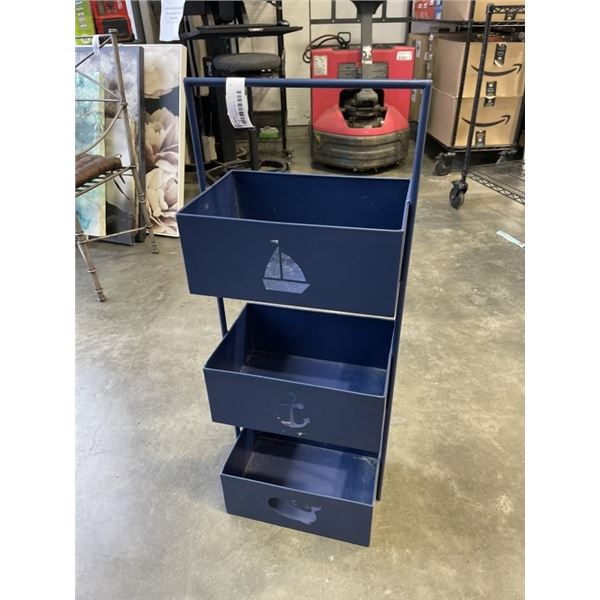 BLUE METAL STORAGE RACK