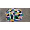 Image 1 : COLOURFUL ROUNBD AREA CARPET, 5FT DIAMETER