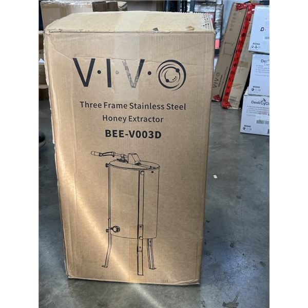 VIVO THREE FRAME STAINLESS STEEL HONEY EXTRACTOR
