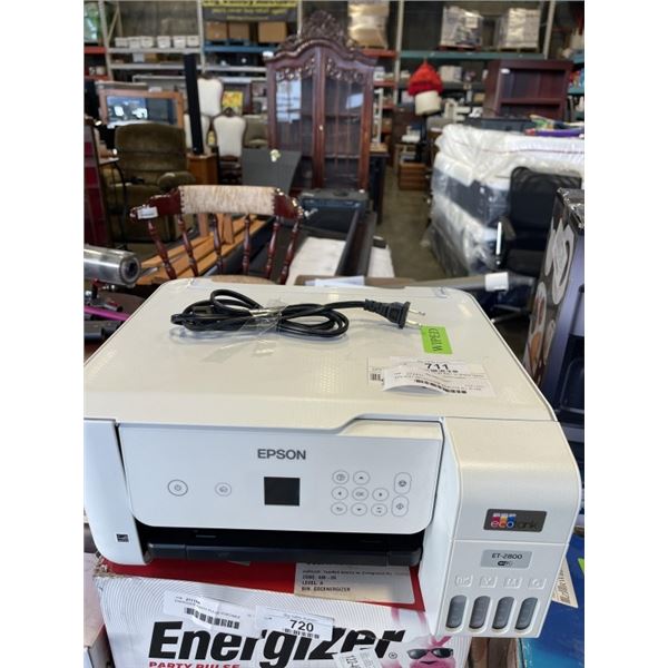 EPSON ET-2800 ECOTANK WIRELESS ALL IN ONE SUPER TANK INKJET PRINTER - TESTED WORKING