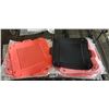 Image 3 : 10 NEW BLACK  / RED MULTI PURPOSE SILICONE OVEN TO TABLE MATT, DISHWASHER, OVEN, AIR FRYER AND MICRO