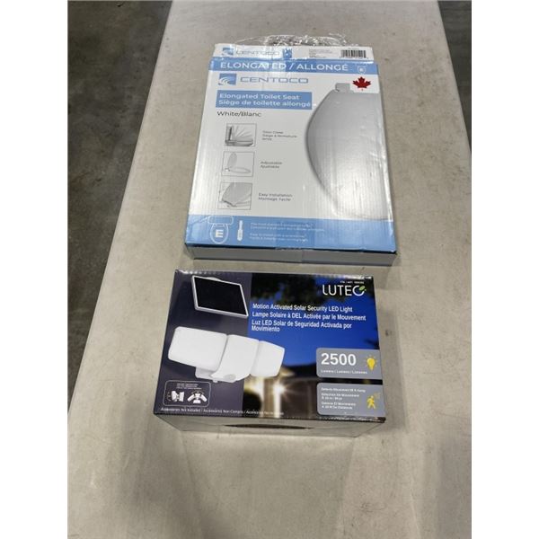 LUTEC MOTION ACTUIVATED SECURITY LIGHT AND TOILET SEAT