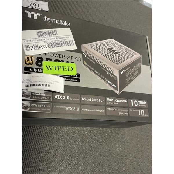 THERMALTAKE TOUGH POWER GF A3 GOLD SERIES 850W ATX MODULAR POWER SUPPLY - TESTED WORKING, RETAIL $17