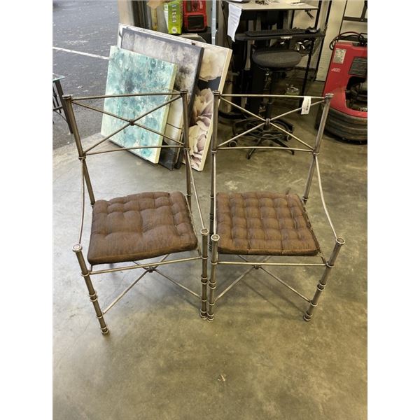 2 DECORATIVE METAL ACCENT CHAIRS