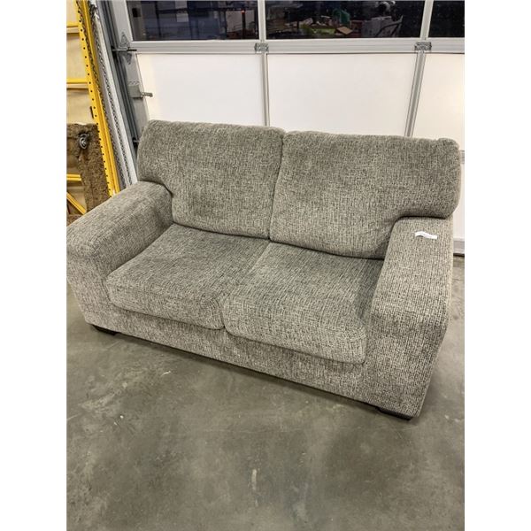 ASHLEY FURNITURE GREY FABRIC LOVESEAT