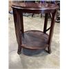 Image 4 : 3 PC BOMBAY CO. ROUND MAHOGANY FINISH COFFEE TABLE