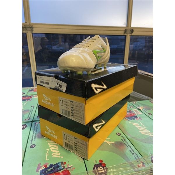 2 NEW PAIRS NOMIS SPARK ELITE FG SIZE 11  SOFT CLEATS