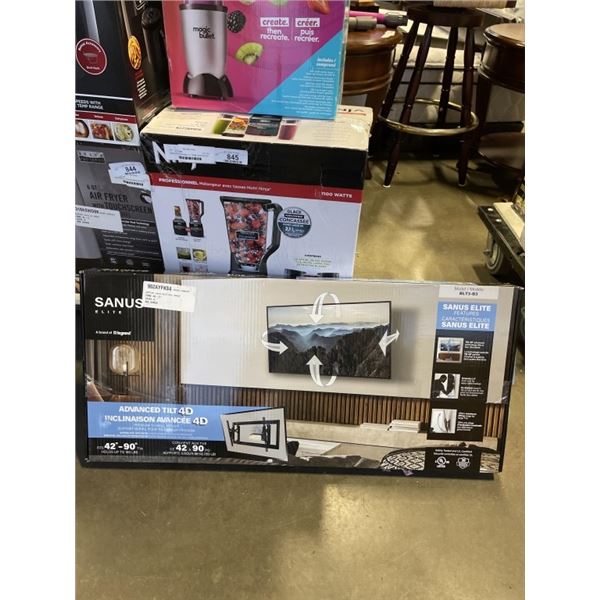 SANUS ADVANCED 42"-90" TILTING TV WALL MOUNT, RETAIL $219