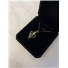 Image 4 : NEW 14K GOLD PLATED 0.5CT HEART CUT SIMULATED DIAMOND (CZ) DOUBLE HEART NECKLACE, CHAIN 18" LONG