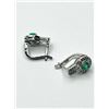 Image 4 : STERLING SILVER NATURAL GREEN ONYX EARRING, RETAIL $350.00