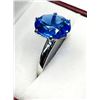 Image 2 : STERLING SILVER NATURAL BLUE QUARTZ (5CT) RING, SIZE 8, W/A $200.00.