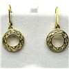 Image 1 : GOLD PLATED STERLING SILVER NATURAL ROSE CUT DIAMOND (0.25CT) DROP STYLE EARRINGS, W/A $370.00. DIAM