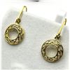 Image 3 : GOLD PLATED STERLING SILVER NATURAL ROSE CUT DIAMOND (0.25CT) DROP STYLE EARRINGS, W/A $370.00. DIAM